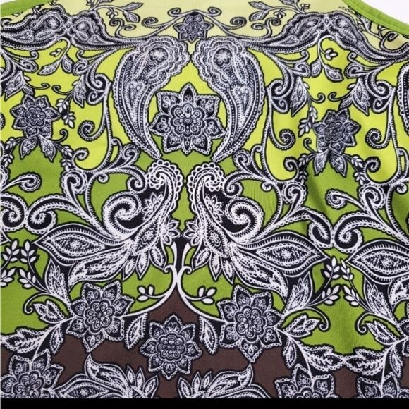 ATHLETA SWIM PAVITRA GREEN BLACK YELLOW BROWN earth power Y TANK TOP S small - Picture 6 of 8